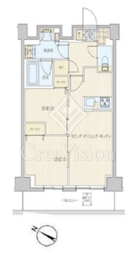 リビオメゾン南砂町　1303号室　間取り