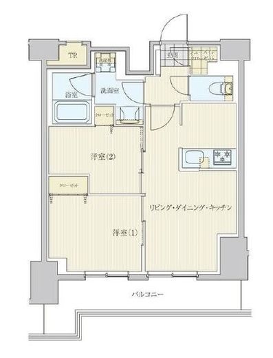 リビオメゾン南砂町　1407号室　間取り