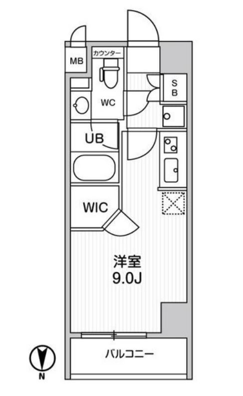 オルタナ住吉　602号室　間取り