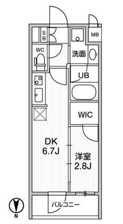 オルタナ住吉　403号室　間取り