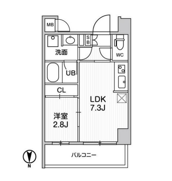 オルタナ住吉　201号室　間取り