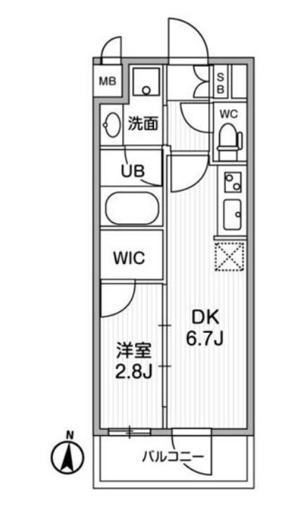 オルタナ住吉　606号室　間取り