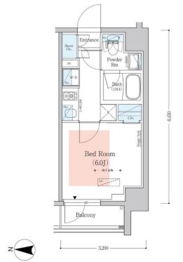 アーバネックス南品川Ⅱ　201号室　間取り