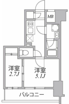 シーフォルム住吉　406号室　間取り