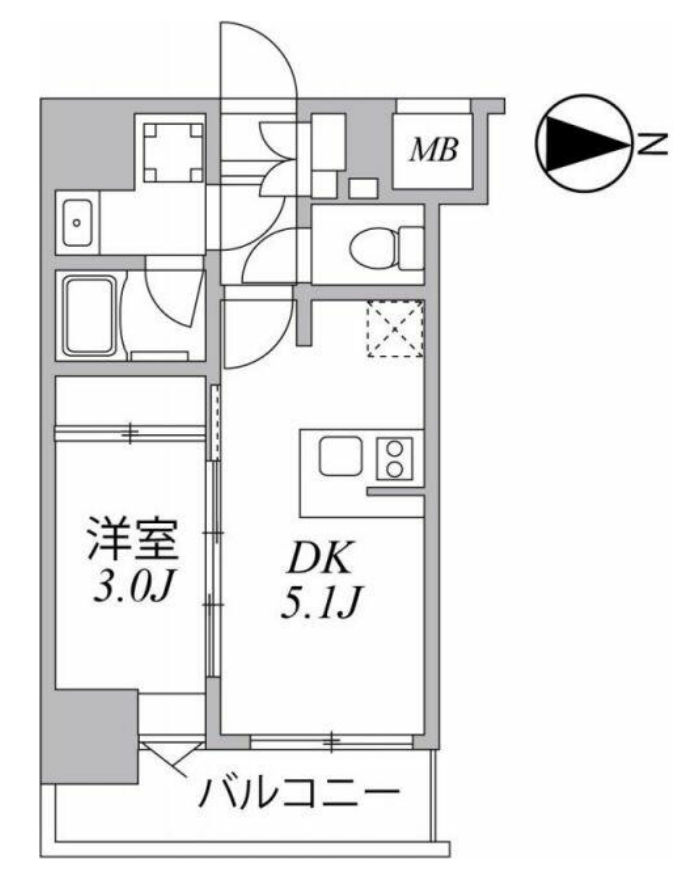 シーフォルム住吉　201号室　間取り