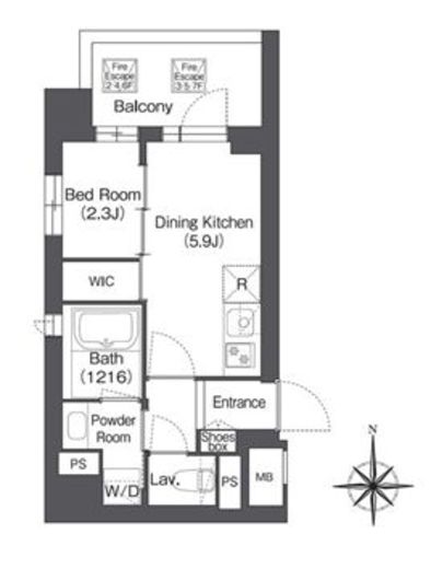コンフォリア森下サウス　709号室　間取り