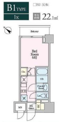 リビオメゾン戸越銀座　811号室　間取り