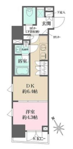 ルフォンプログレ四谷　307号室　間取り