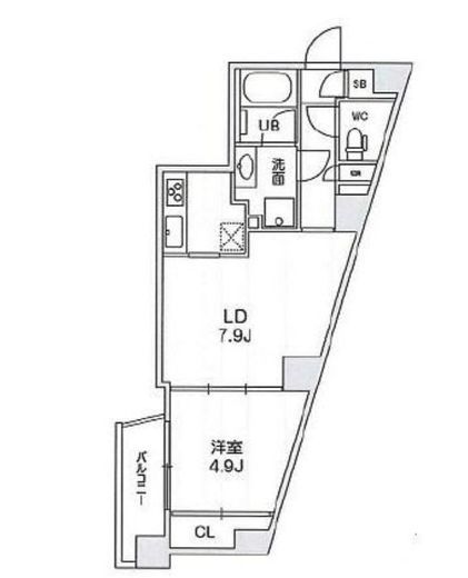 四谷坂町レジデンス　102号室　間取り