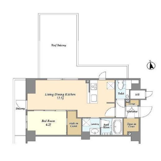四谷坂町レジデンス　507号室　間取り