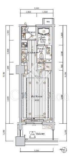 レグノ・セレーノ　616号室　間取り