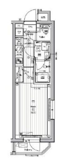 プレミアムキューブ新宿中井　401号室　間取り