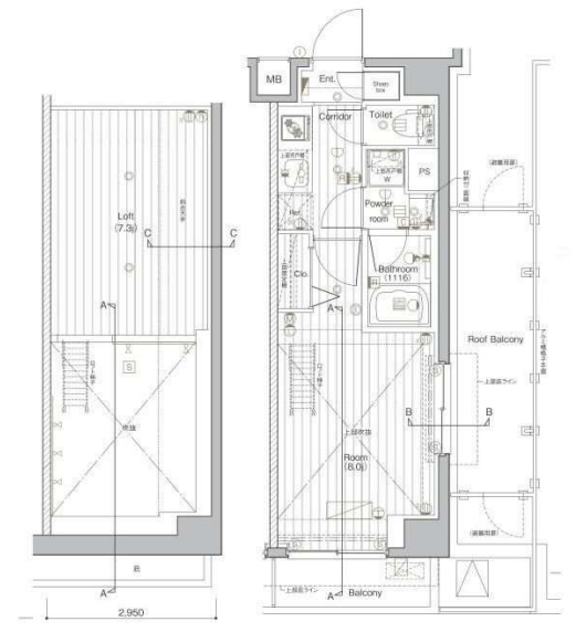プレミアムキューブG北新宿DEUX　504号室　間取り