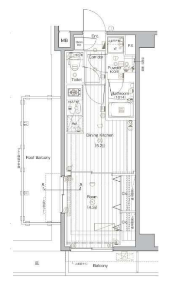 プレミアムキューブG北新宿DEUX　406号室　間取り