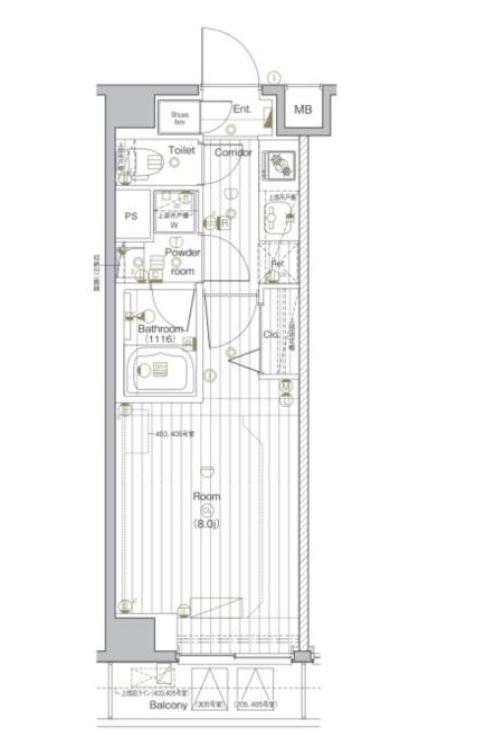 プレミアムキューブG北新宿DEUX　403号室　間取り