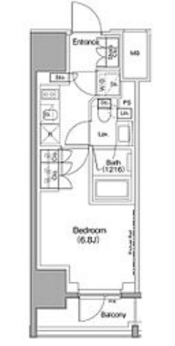 ザ・パークハビオ麻布十番　708号室　間取り