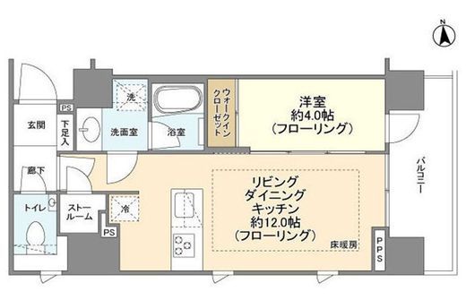 ピアース千代田東神田　401号室　間取り