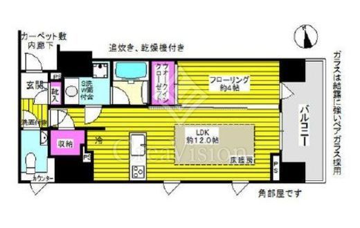 ピアース千代田東神田　4F1号室　間取り