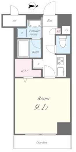 アルシェ新宿　1002号室　間取り