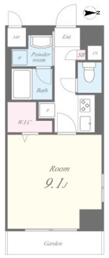 アルシェ新宿　701号室　間取り