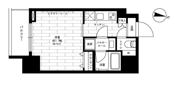 ステージグランデ大島　704号室　間取り