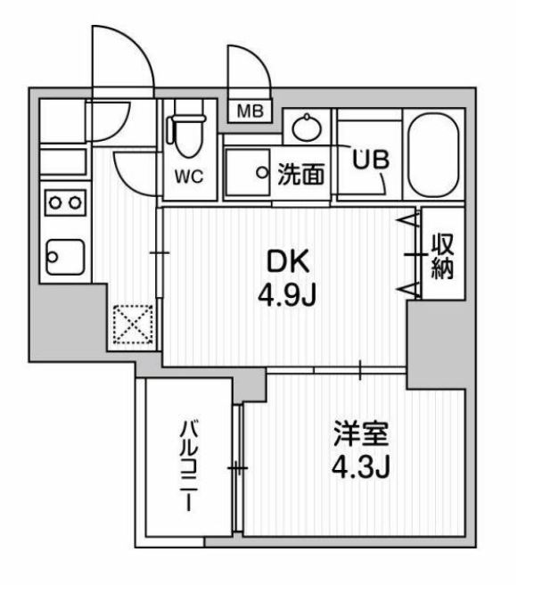 シーフォルム大井町Ⅱ　603号室　間取り