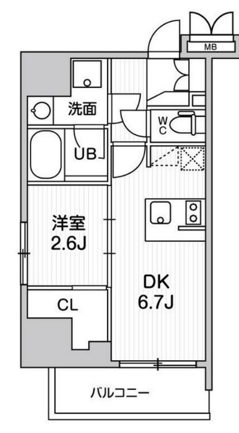 シーフォルム大井町Ⅱ　301号室　間取り