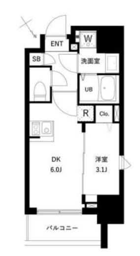 アーバンパーク住吉Ⅱ　302号室　間取り