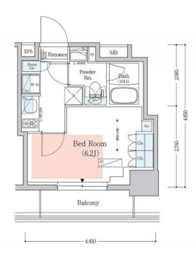 プライムアーバン品川中延　302号室　間取り