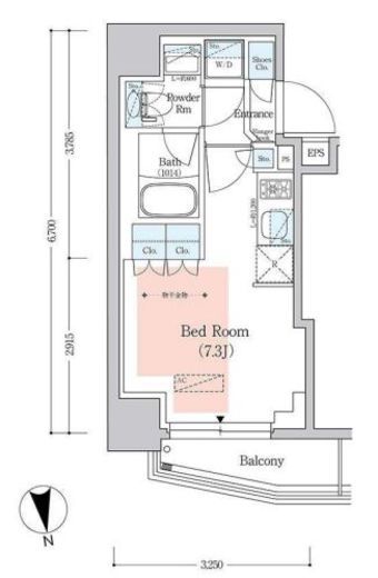 プライムアーバン品川中延　403号室　間取り