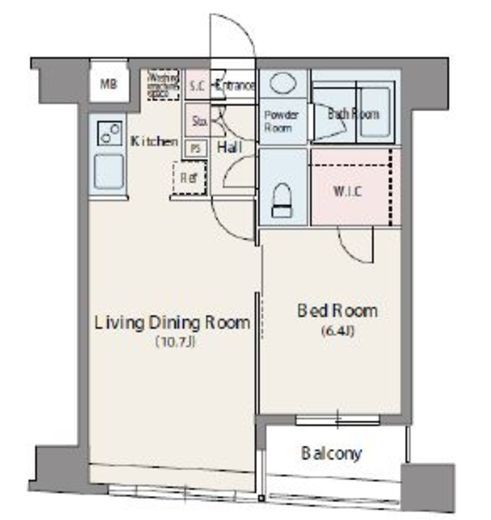 人形町デュープレックスリズ　802号室　間取り