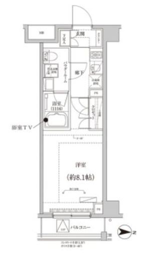 CREALpremier大島　406号室　間取り