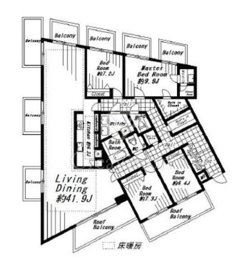 ビバリーホームズ広尾　601号室　間取り