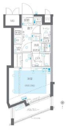 ZOOM目黒かむろ坂　507号室　間取り