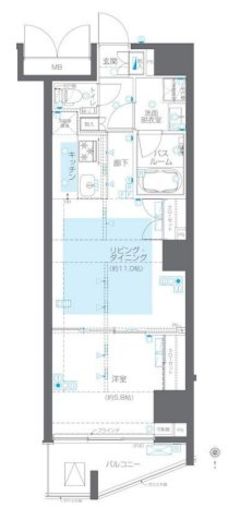 ZOOM目黒かむろ坂　602号室　間取り