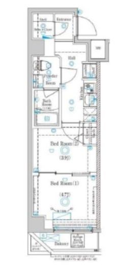 ガリシア目黒大岡山　306号室　間取り