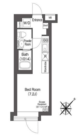 エスタート大井町フォレスト　402号室　間取り