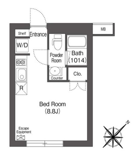 エスタート大井町フォレスト　407号室　間取り