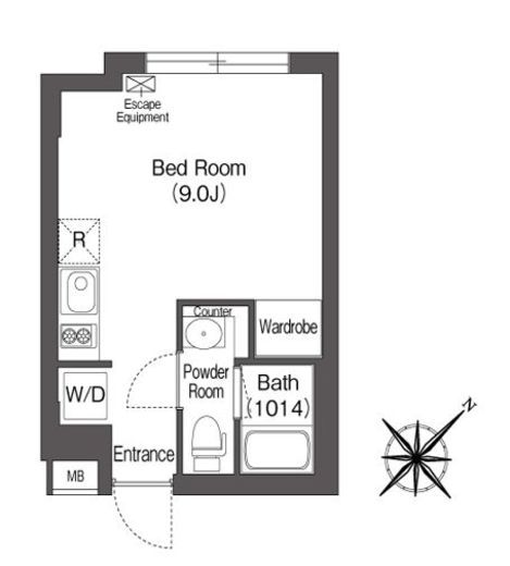 エスタート大井町フォレスト　409号室　間取り