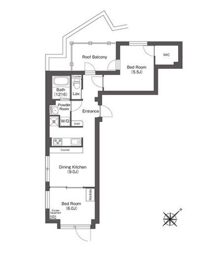 エスタート大井町フォレスト　601号室　間取り