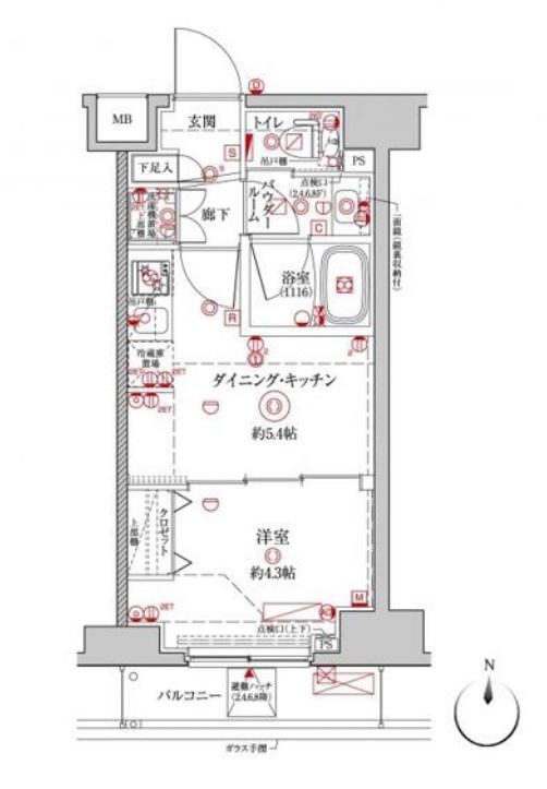 クレイシア森下ステーションサイト　402号室　間取り