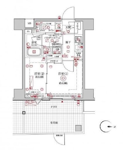 クレイシア森下ステーションサイト　104号室　間取り