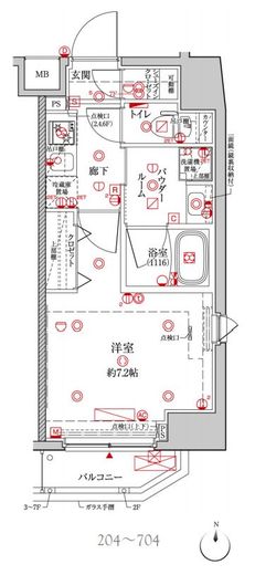 クレイシア森下ステーションサイト　204号室　間取り