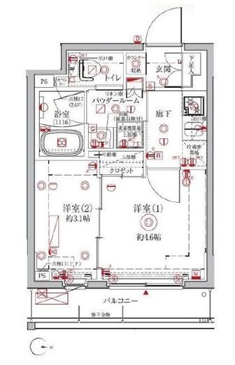 クレイシア森下ステーションサイト　306号室　間取り