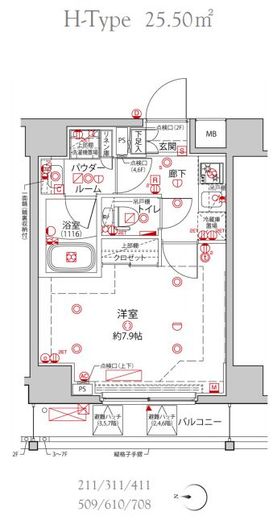 クレイシア森下ステーションサイト　311号室　間取り