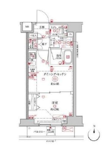 クレイシア森下ステーションサイト　402号室　間取り