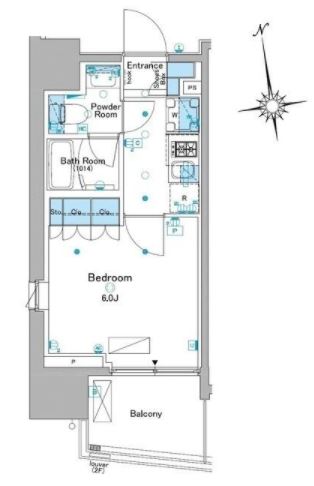 ルフォンプログレ品川大井　1101号室　間取り
