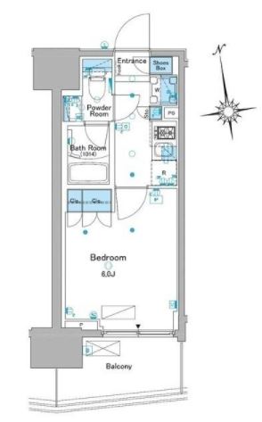 ルフォンプログレ品川大井　803号室　間取り