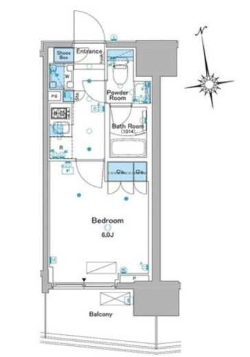 ルフォンプログレ品川大井　1002号室　間取り