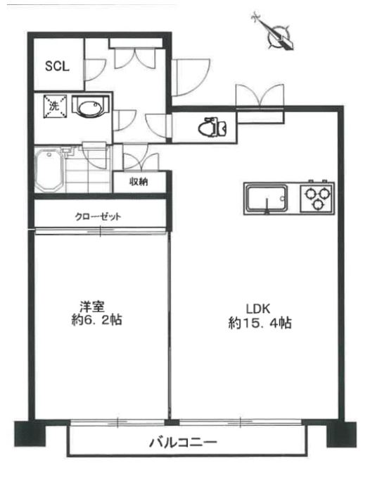 三樹ビル　704号室　間取り